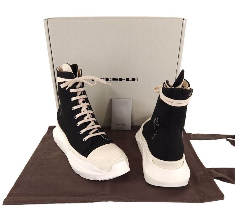 Rick Owens DRKSHDW High-Top Abstract Pentagram Sneaker 11
