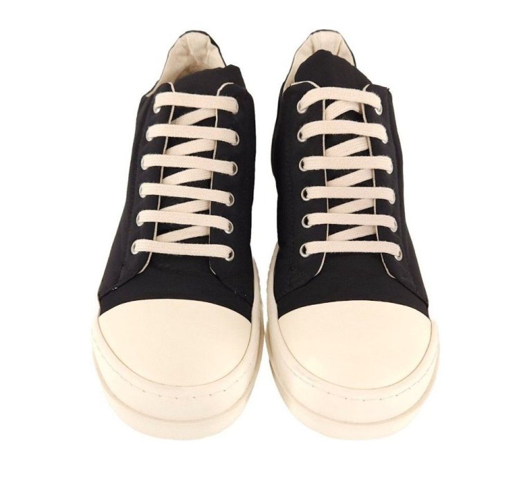 Rick Owens DRKSHDW License Plate Low Sneaks 42 M9 W12 Black