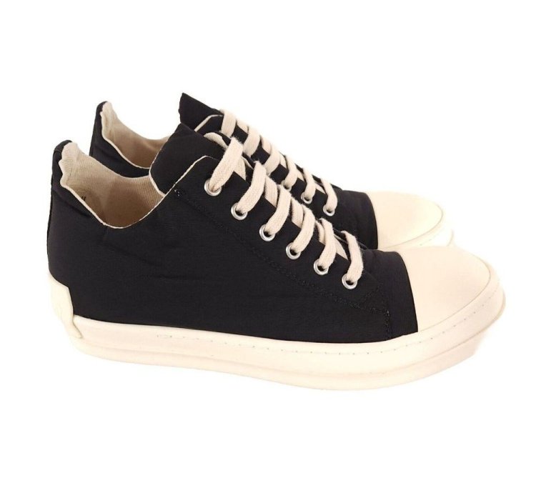 Rick Owens DRKSHDW License Plate Low Sneaks 42 M9 W12 Black