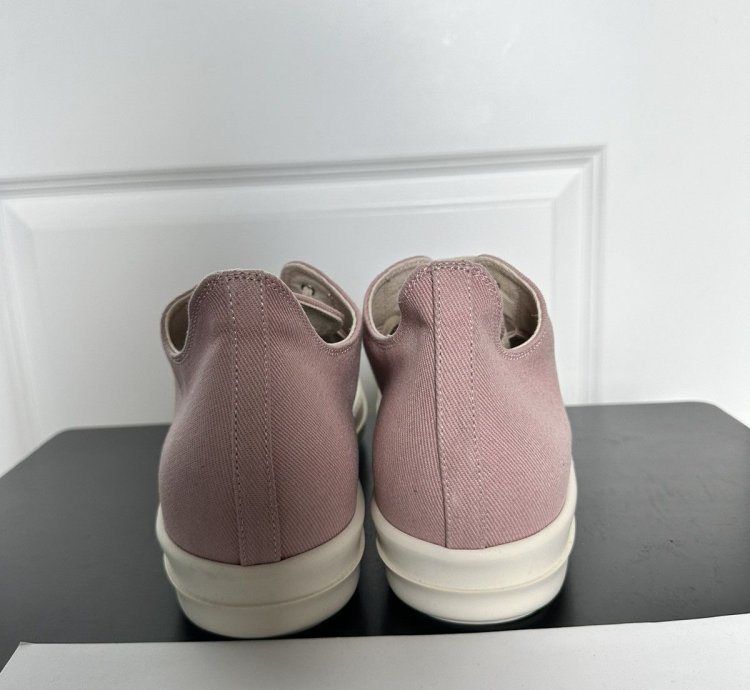 Rick Owens DRKSHDW Low Ramones Pink Sneaker Vintage Canvas