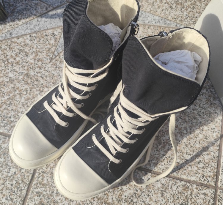 Rick owens drkshdw nylon ramones high sneaks