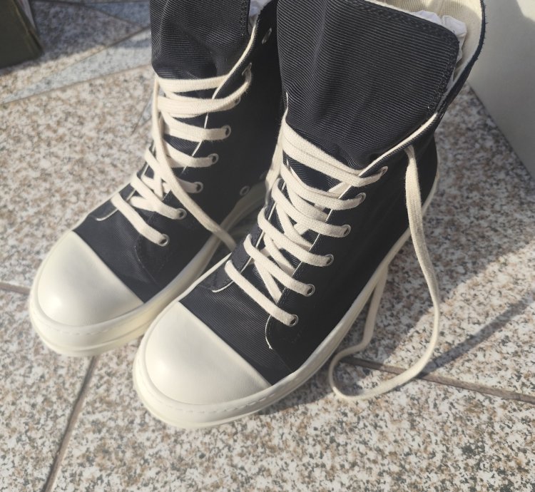 Rick owens drkshdw nylon ramones high sneaks