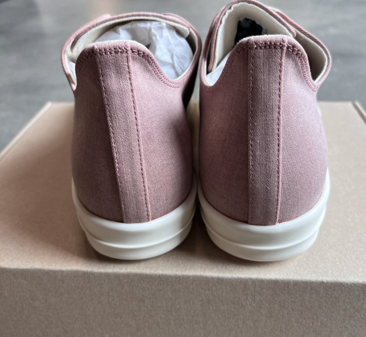 RICK OWENS DRKSHDW Pink Low Sneakers Size 42 New