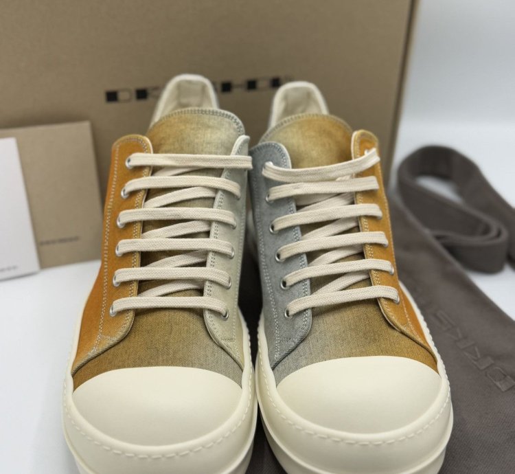 Rick Owens DRKSHDW Printed Low Denim Sneaker
