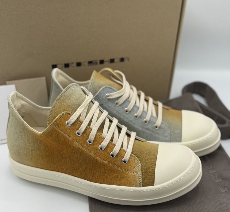 Rick Owens DRKSHDW Printed Low Denim Sneaker