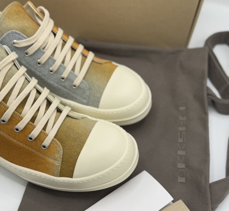 Rick Owens DRKSHDW Printed Low Denim Sneaker