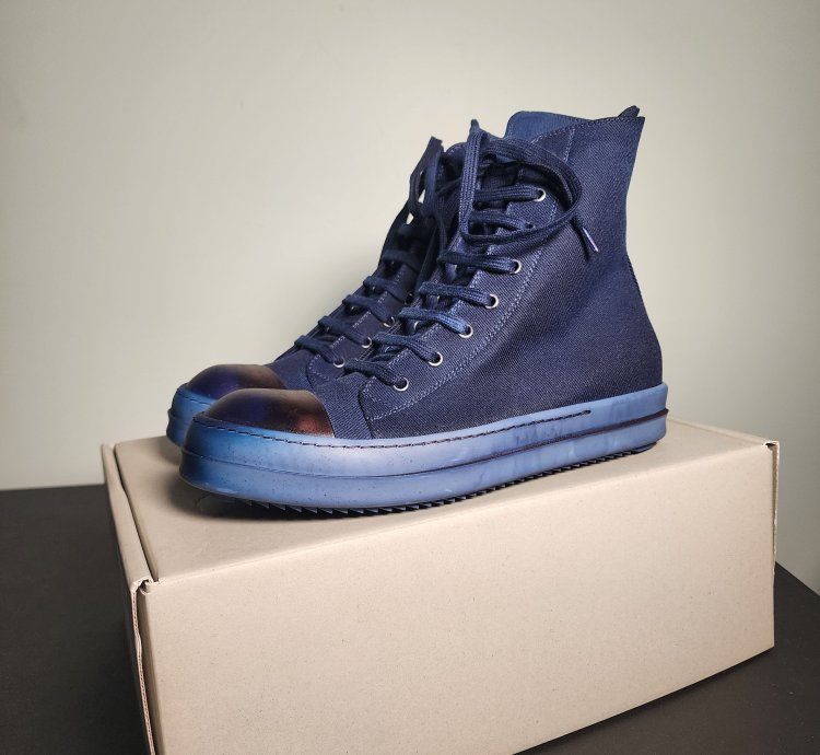 Rick Owens DRKSHDW Ramones Dip Dyed Blue Indigo