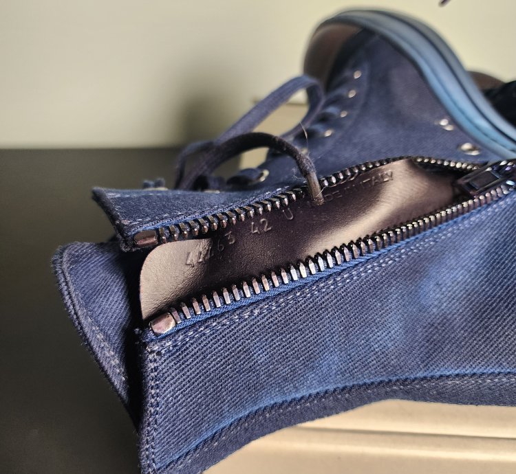 Rick Owens DRKSHDW Ramones Dip Dyed Blue Indigo