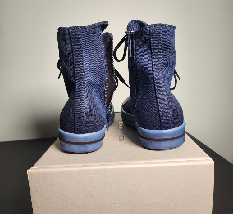 Rick Owens DRKSHDW Ramones Dip Dyed Blue Indigo