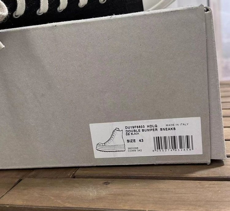 Rick Owens Drkshdw ramones platform bumper size 43 men 9 5