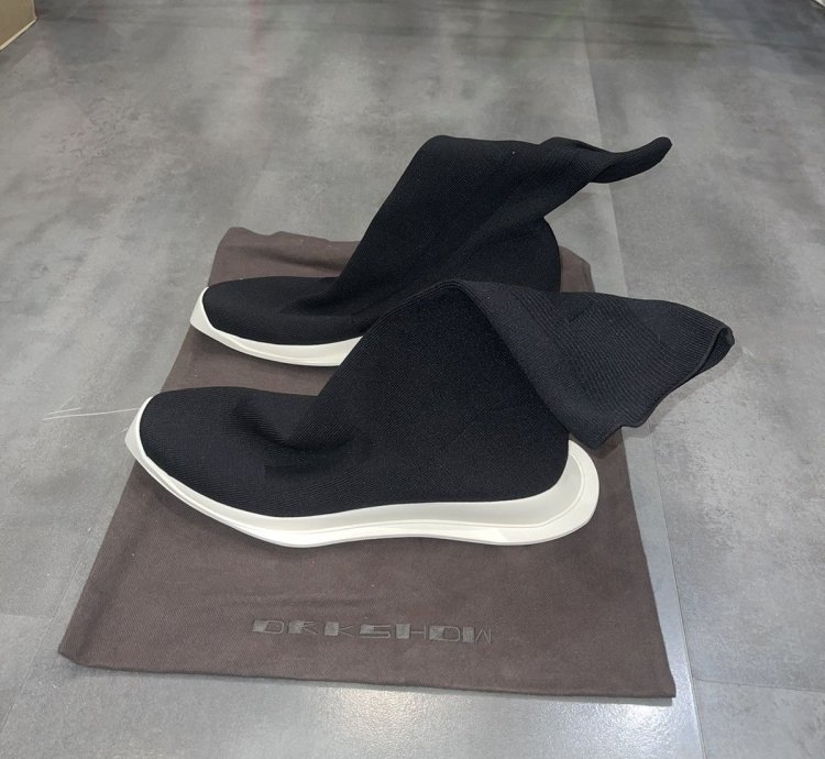 Rick Owens Drkshdw Runner Stretch Sock Low Black Sneakers