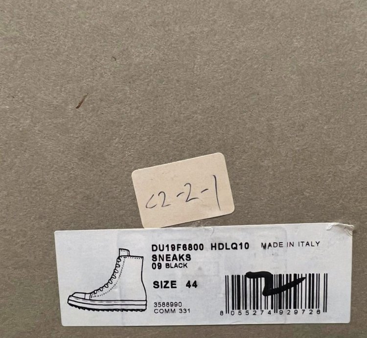 Rick owens drkshdw so cunt ramones high top sneakers sz 44
