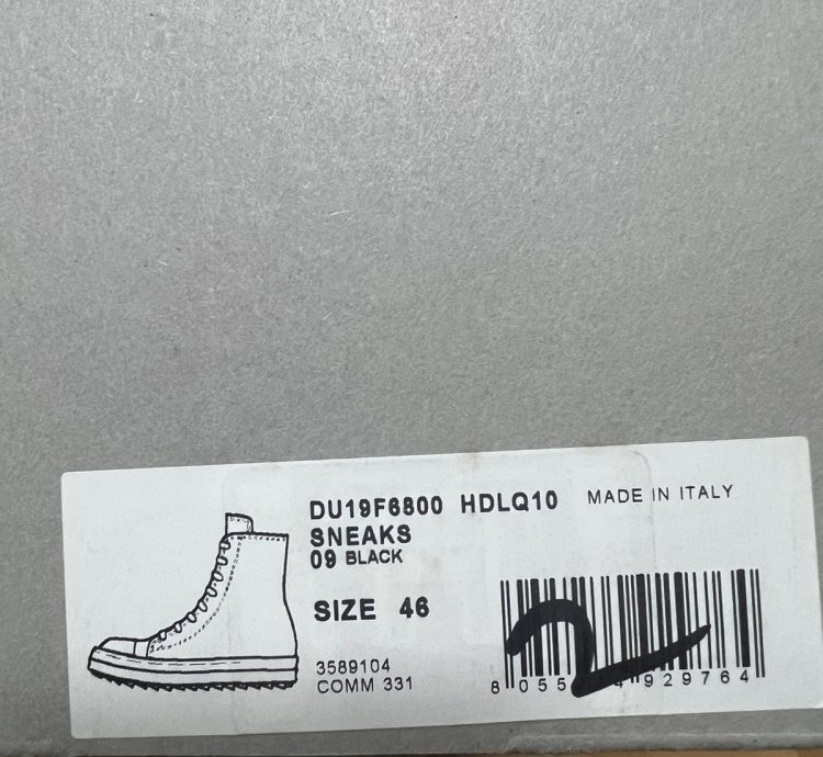 Rick owens drkshdw so cunt ramones high top sneakers sz 46