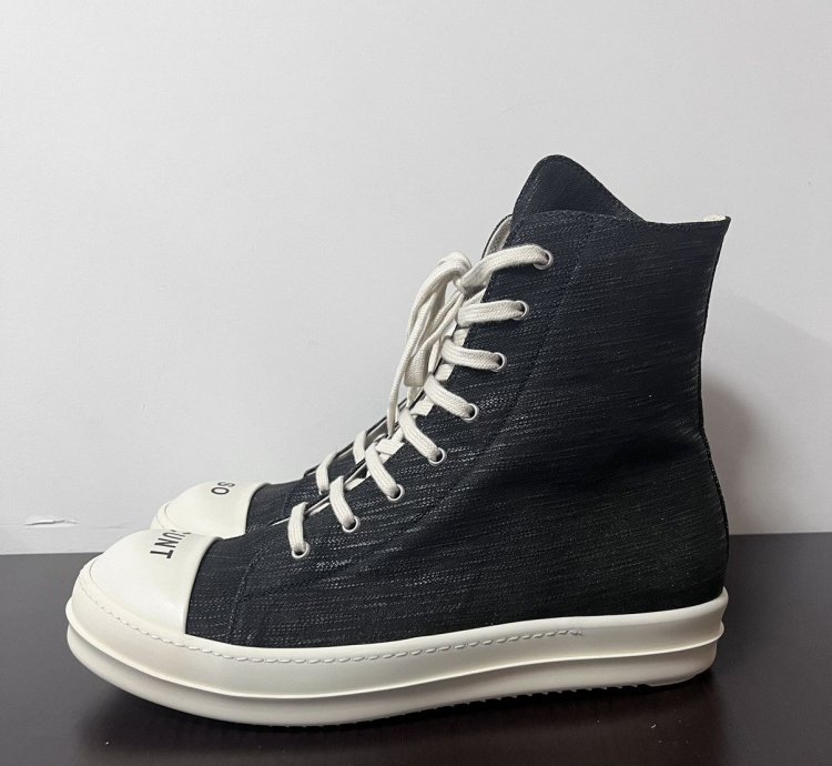 Rick owens drkshdw so cunt ramones high top sneakers sz 46