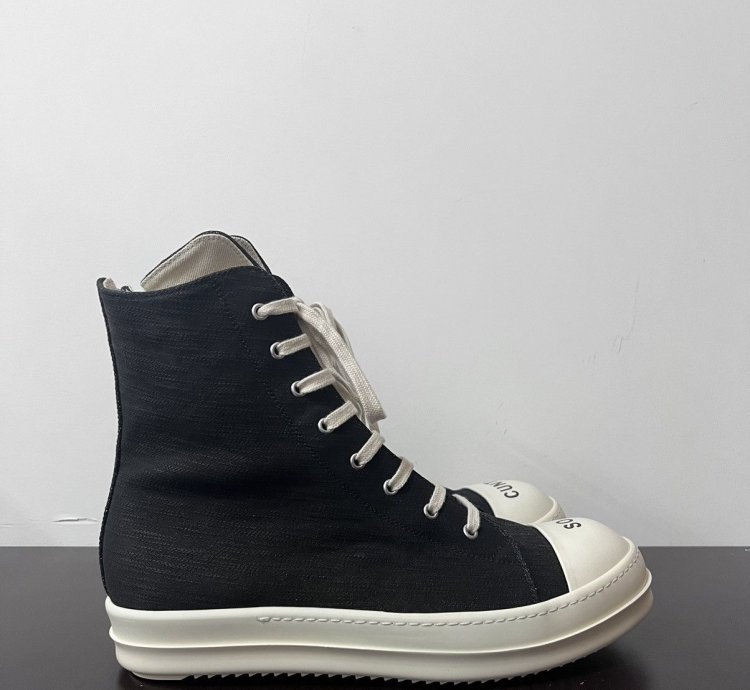 Rick owens drkshdw so cunt ramones high top sneakers sz 46