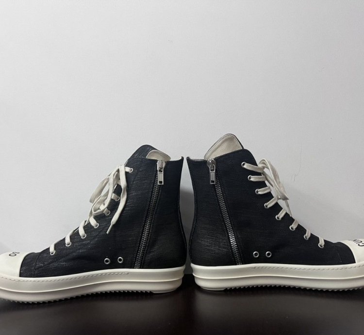Rick owens drkshdw so cunt ramones high top sneakers sz 46