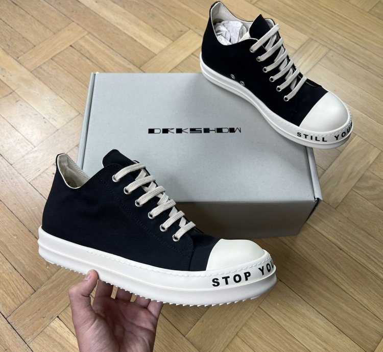 Rick Owens DRKSHDW SS23 Ramones Low Stop Your Breath