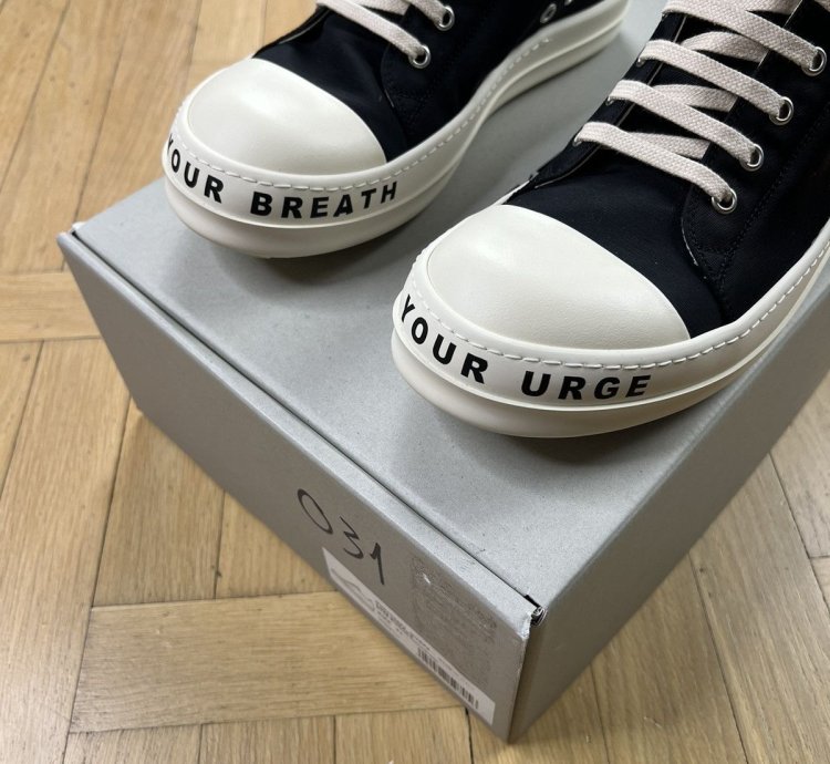 Rick Owens DRKSHDW SS23 Ramones Low Stop Your Breath
