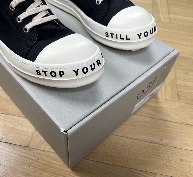 Rick Owens DRKSHDW SS23 Ramones Low Stop Your Breath