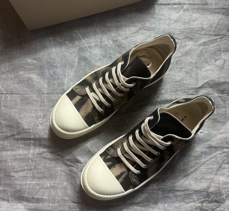 Rick Owens Drkshdw Sun Faded Black Terra Milk Low Sneaks