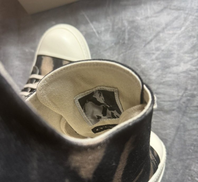 Rick Owens Drkshdw Sun Faded Black Terra Milk Low Sneaks