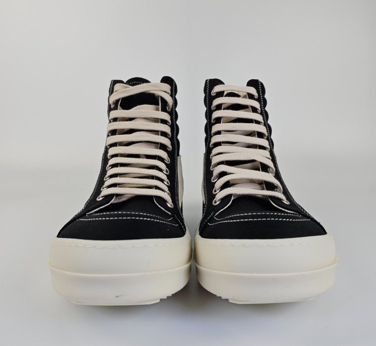 Rick Owens DRKSHDW Vintage Black Sneakers New Size 42