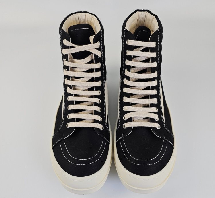 Rick Owens DRKSHDW Vintage Black Sneakers New Size 45