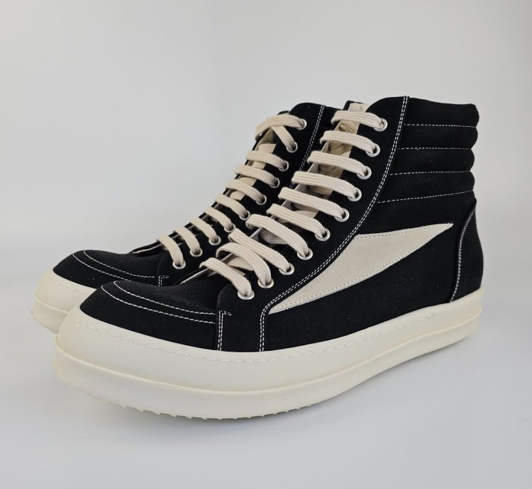 Rick Owens DRKSHDW Vintage Black Sneakers New Size 46