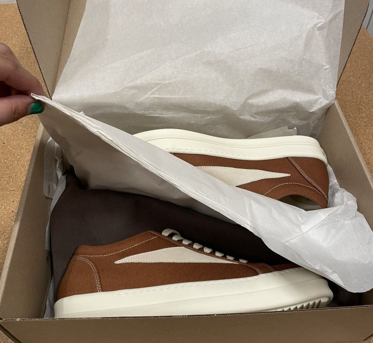 Rick Owens Drkshdw Vintage Sneaks Overdyed Denim Orange Milk
