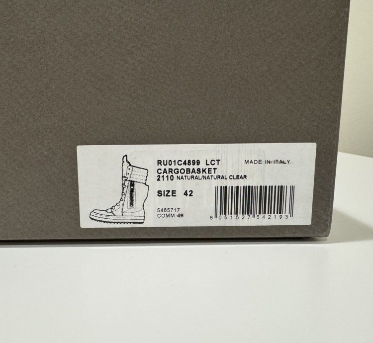 Rick Owens Edfu Cargobasket Translucent Apparition Leather