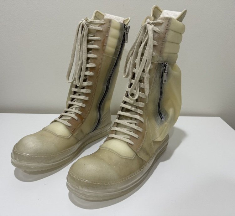 Rick Owens Edfu Cargobasket Translucent Apparition Leather
