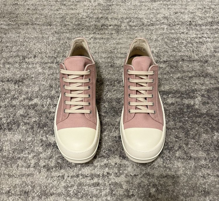 Rick Owens Faded Pink DRKSHDW Low Top Sneakers