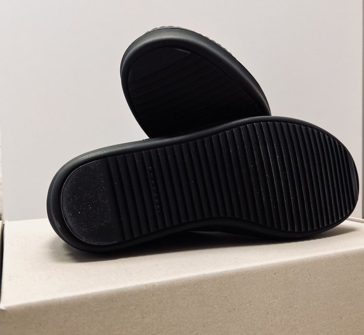 Rick Owens Foil Denim Triple Black Ramones Low Sneaker