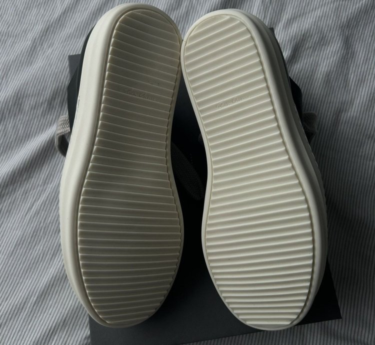 Rick Owens Forest Green Jumbo Lace Leather Sneakers