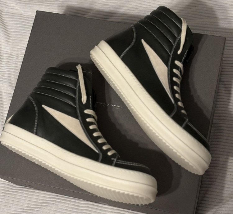 Rick Owens forest green vintage sneakers
