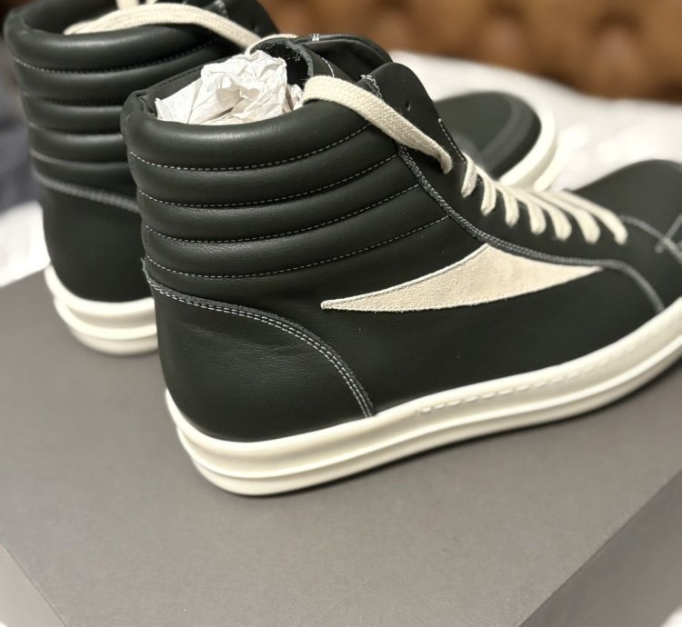 Rick Owens forest green vintage sneakers