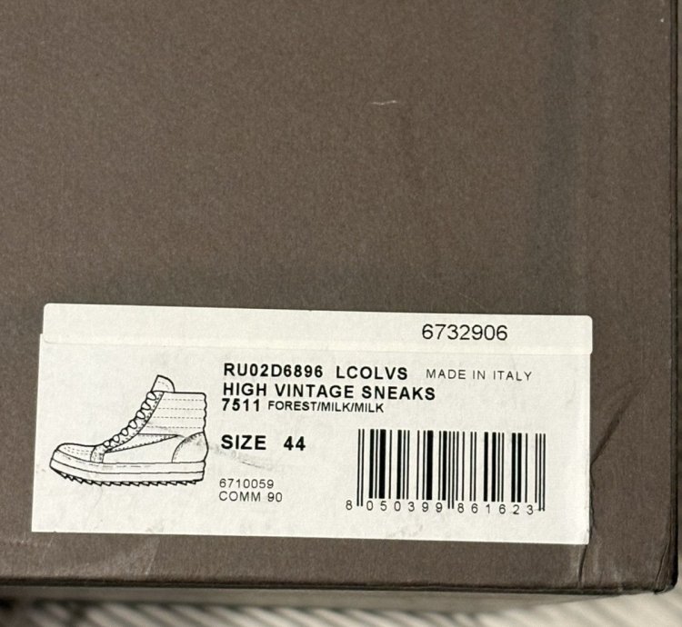 Rick Owens forest green vintage sneakers