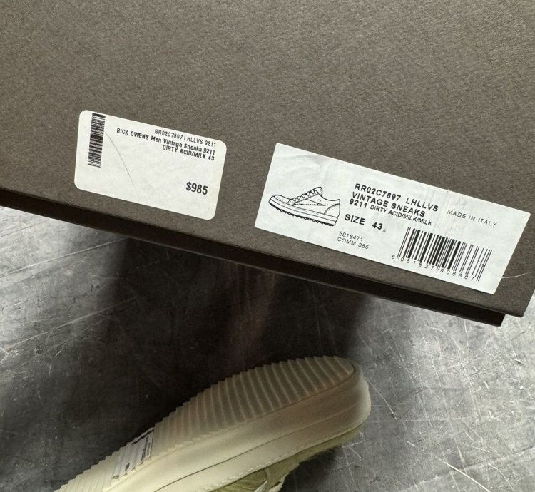Rick Owens Fur Acid Milk Vintage Sneaks