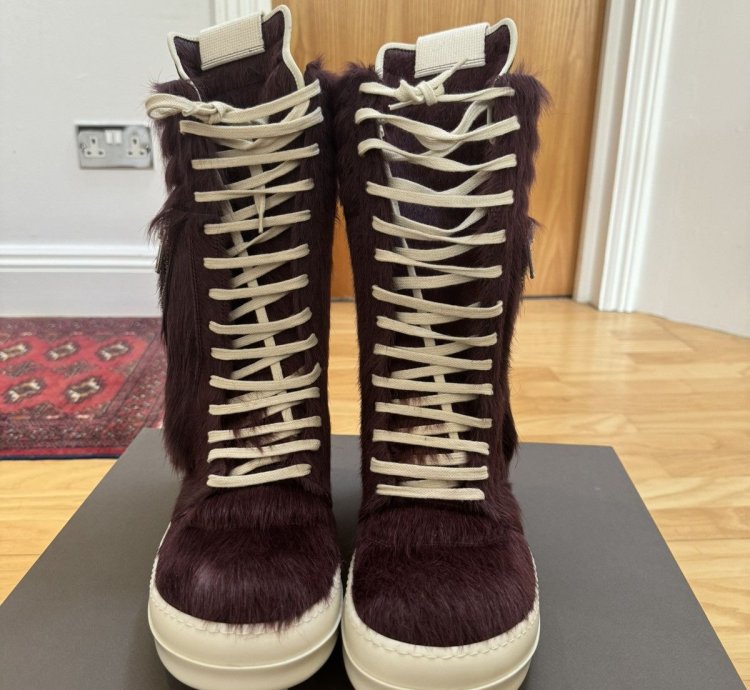 Rick Owens Fur Cargobasket Amethyst