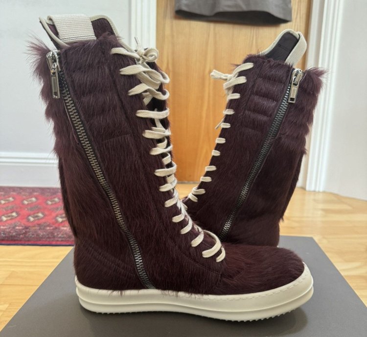 Rick Owens Fur Cargobasket Amethyst