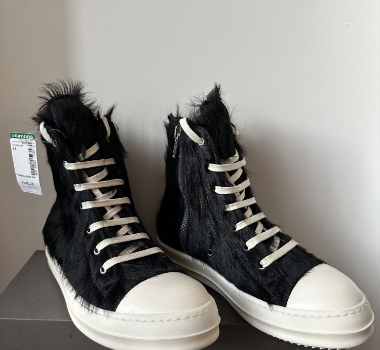 Rick Owens FW22 Pony Hair Ramones Sneaker
