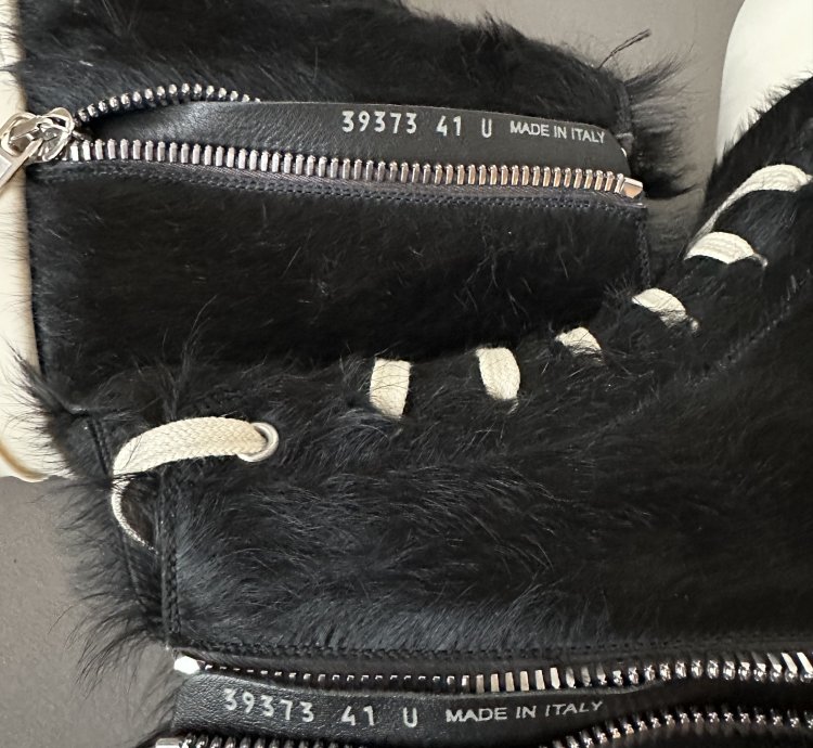 Rick Owens FW22 Pony Hair Ramones Sneaker