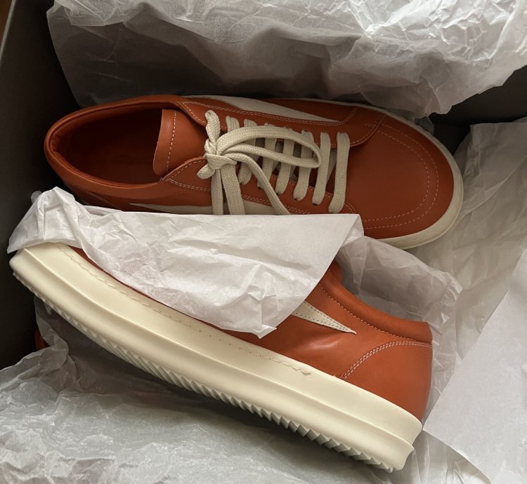 Rick Owens FW22 Strobe Orange Vintage Sneakers Vans