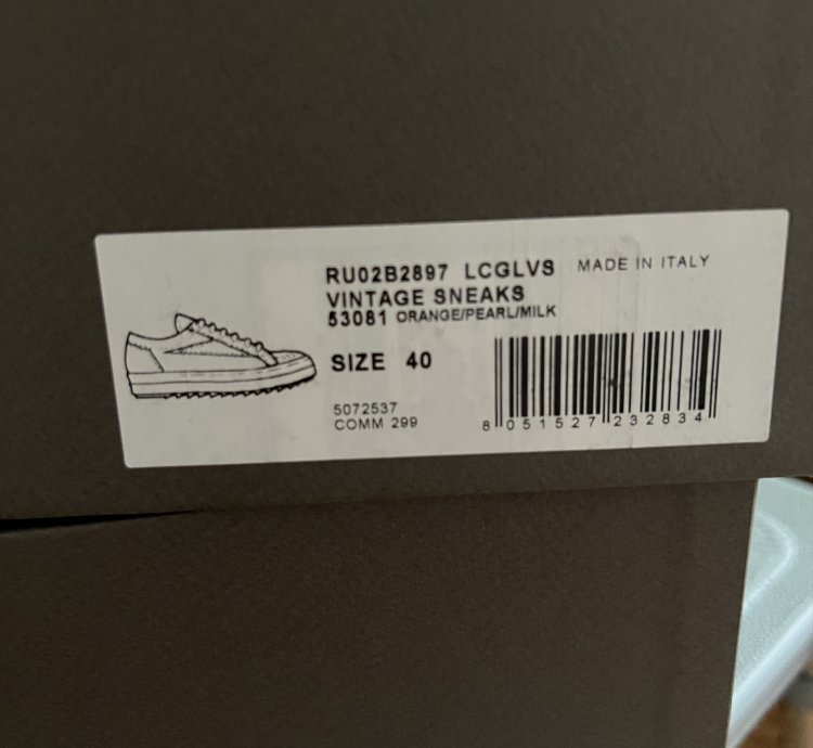 Rick Owens FW22 Strobe Orange Vintage Sneakers Vans