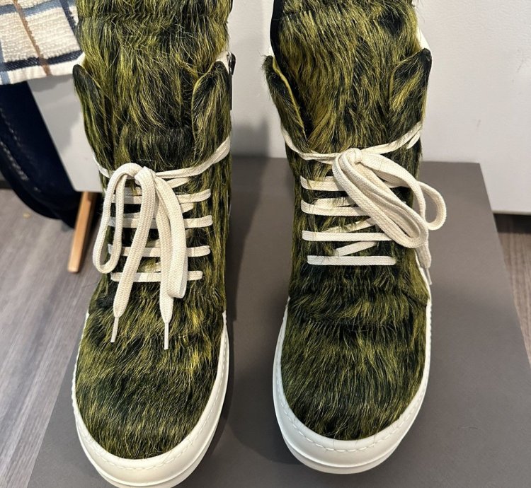 Rick Owens FW23 Grinch Hair Geobaskets Size 40