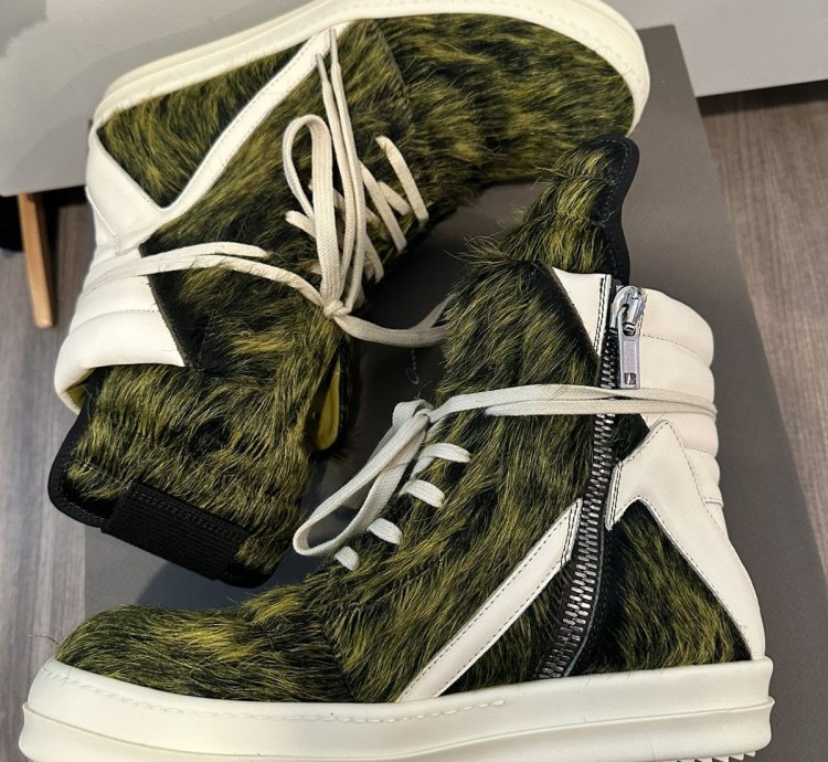 Rick Owens FW23 Grinch Hair Geobaskets Size 40