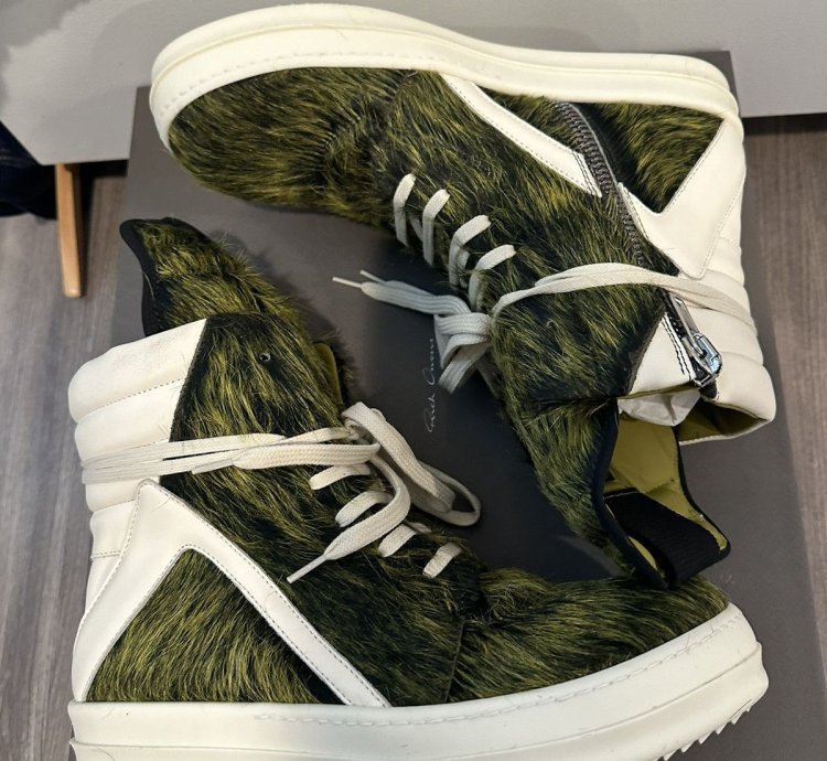 Rick Owens FW23 Grinch Hair Geobaskets Size 40