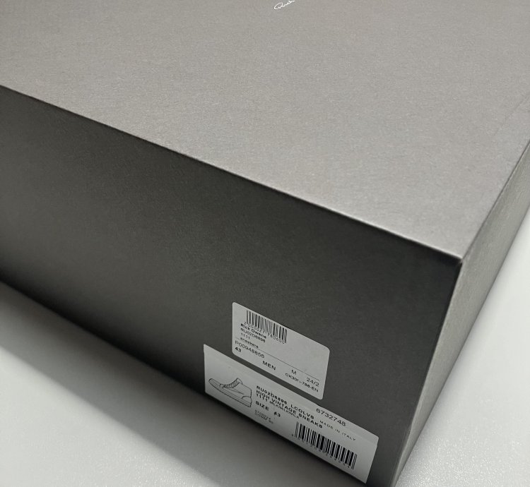 RICK OWENS FW24 PORTERVILLE High Vintage Sneaks Milk White