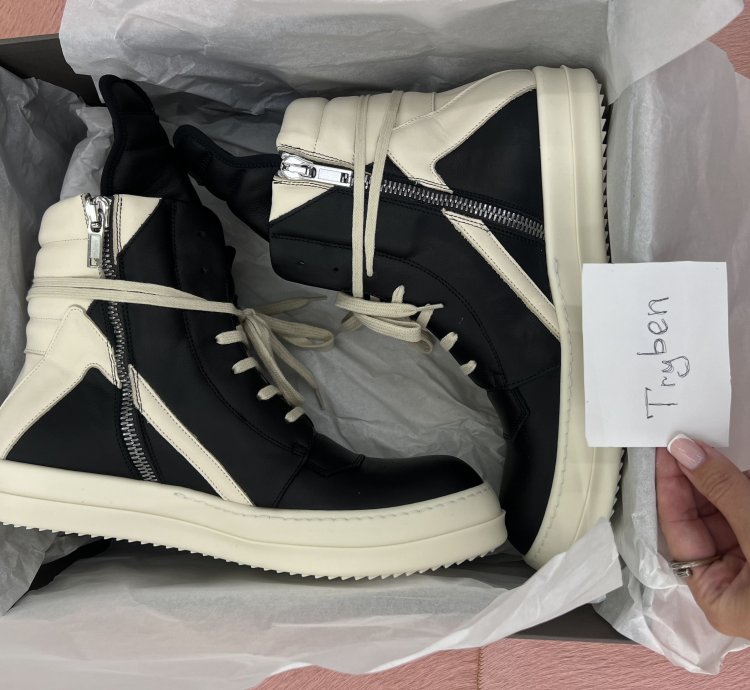 Rick Owens Geobasket Black Milk