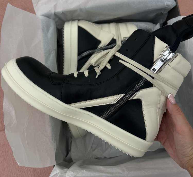 Rick Owens Geobasket Black Milk